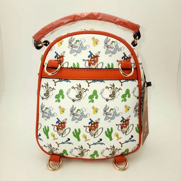 Looney Tunes Backpack Mini Merrie Melodies Fringe Western Bugs Bunny Roadrunner - Picture 3 of 10